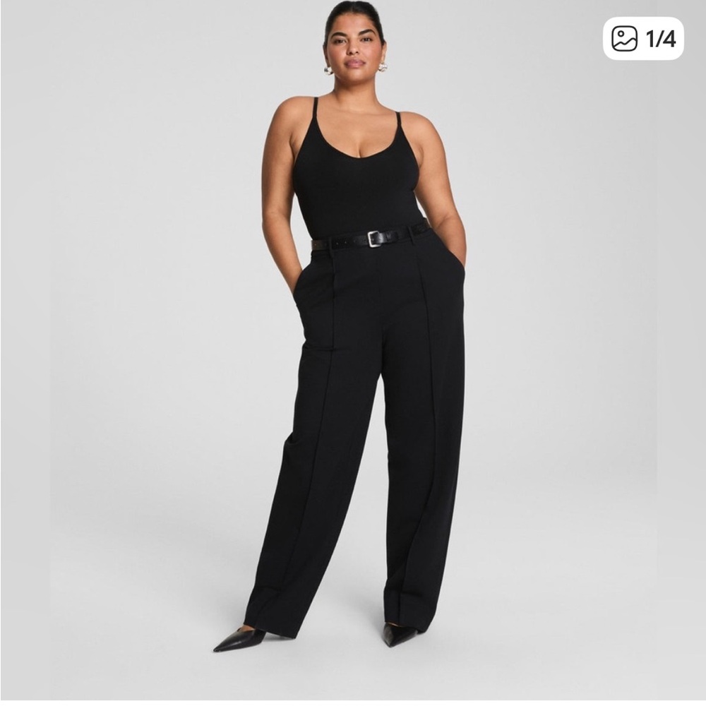 SPANX Black Ponte Barrel-Leg Trousers NEW small